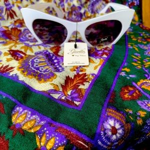 White Cat-Eye Sunglasses